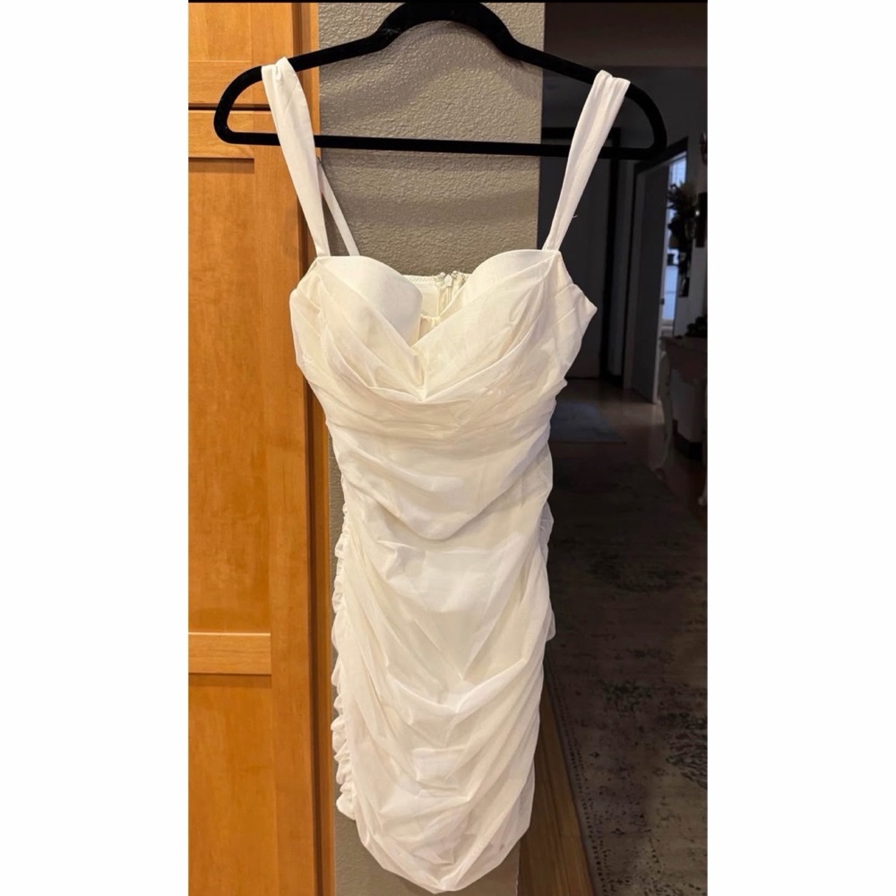 Oh Polly - Size 4 - Corset Mini Dress in Ivory
